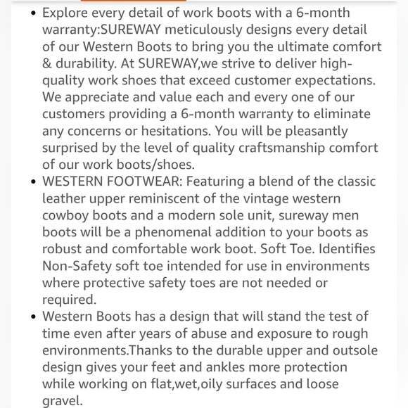 NIB Genuine Full Grain Leather Boots Mens 10 & 10.5 Square Toe Embroidery - Picture 7 of 10